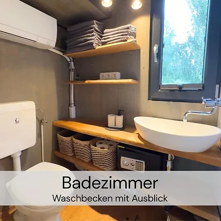 Gemuetliches Tiny House Zwischen Zwei Naturteichen - Kamin, Terasse & Natur Pur - Juli - August Mindestmietzeit 1 Woche Sa-Sa *