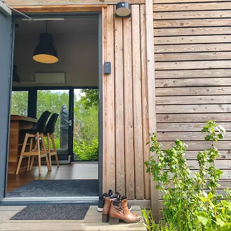 בית נופש Gemuetliches Tiny House Zwischen Zwei Naturteichen - Kamin, Terrasse & Pur *