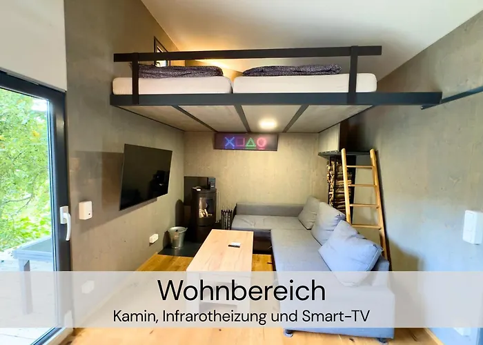 Tatil Evi Tinyhousebeidresden Mit Fasssauna Unser Groesstes Winziges Haeuschen Fuer Bis Zu 7 Personen, Kaminofen, Grosse Terrasse - Naehe Saechsische Schweiz - Von Juni - September Mindestmietzeit 1 Woche Sa-sa *