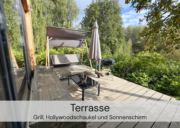 Tinyhousebeidresden Mit Fasssauna Unser Groesstes Winziges Haeuschen Fuer Bis Zu 7 Personen, Kaminofen, Grosse Terrasse - Naehe Saechsische Schweiz - Von Juni - September Mindestmietzeit 1 Woche Sa-sa Großharthau